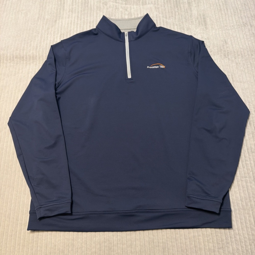 Peter Millar Perth Performance Quarter Zip Men's XL Navy Blue Golf ME0EK40